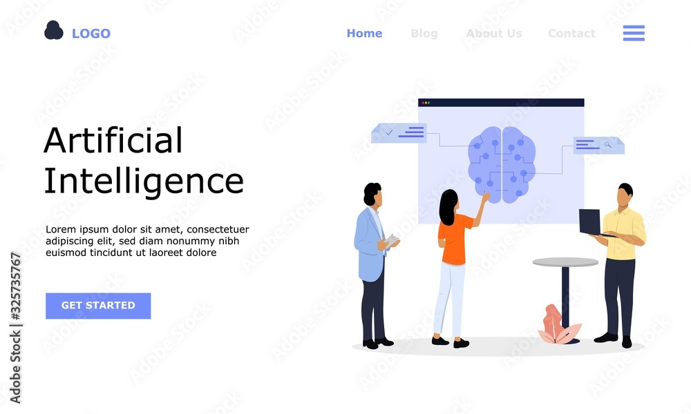 Artificial Intelligence Vector Illustration Concept, Suitable for web landing page, ui, mobile app, editorial design, flyer, banner, and other related occasion Artificial Intelligence Vector Illustration Concept, Suitable for web landing page, ui, mobile app, editorial design, flyer, banner, and other related occasion