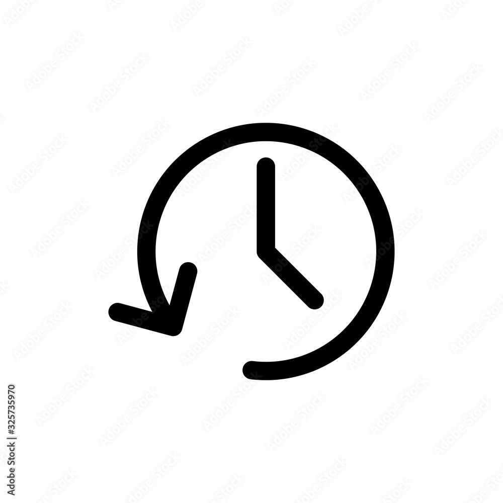 History icon isolated on white background. History vector icon History icon isolated on white background. History vector icon
