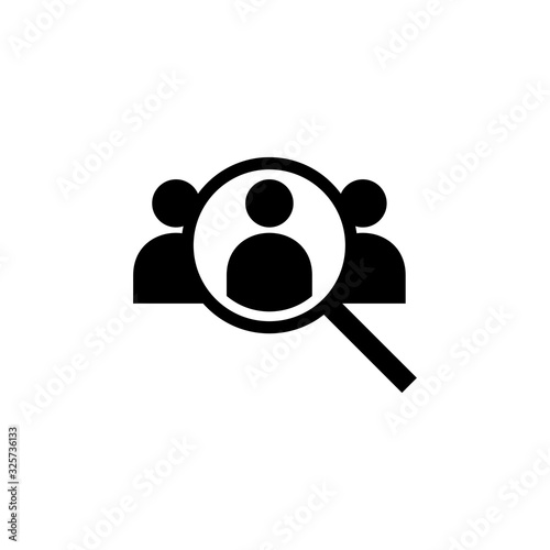 Hiring icon isolated on white background. Human resources concept. Recruitment. Search job vacancy icon. Hire. Find people icon