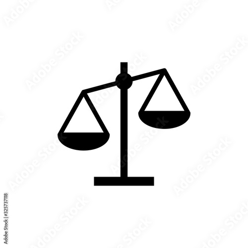 Scales icon isolated on white background. Law scale icon. Scales vector icon. Justice