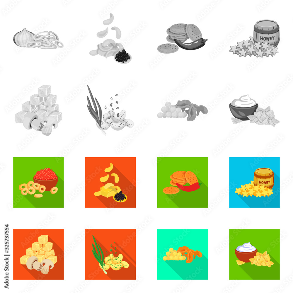Obraz premium Vector design of taste and seasonin icon. Collection of taste and organic vector icon for stock.