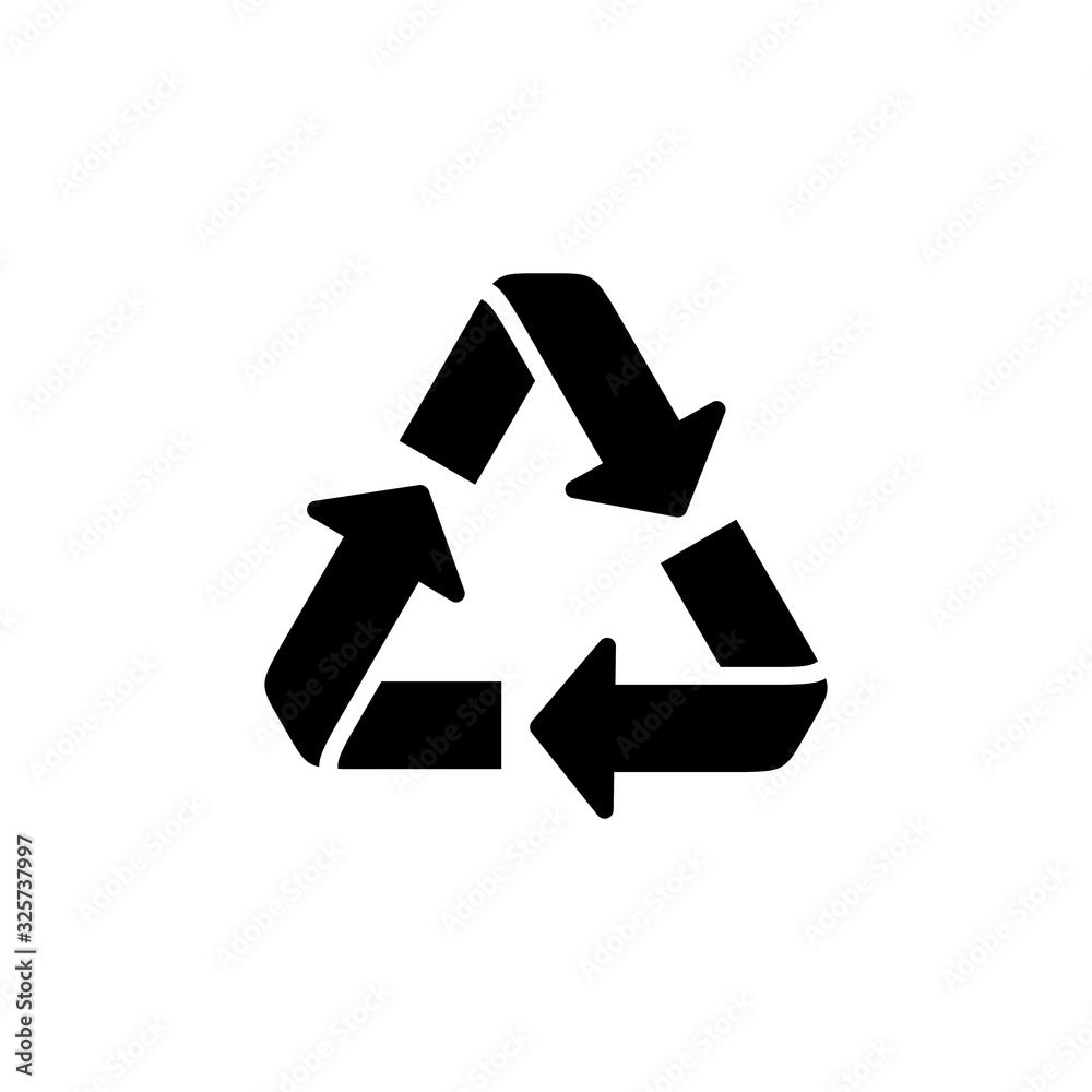 Recycle icon vector isolated on white background. Recycle and some packaging sign. environment icon Recycle icon vector isolated on white background. Recycle and some packaging sign. environment icon
