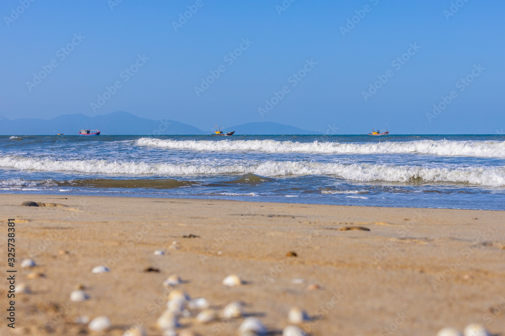Beautiful landscape with sea beach in Vietnam