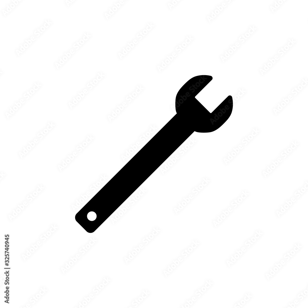 wrench icon isolated on white background. Wrench vector icon. Spanner symbol wrench icon isolated on white background. Wrench vector icon. Spanner symbol