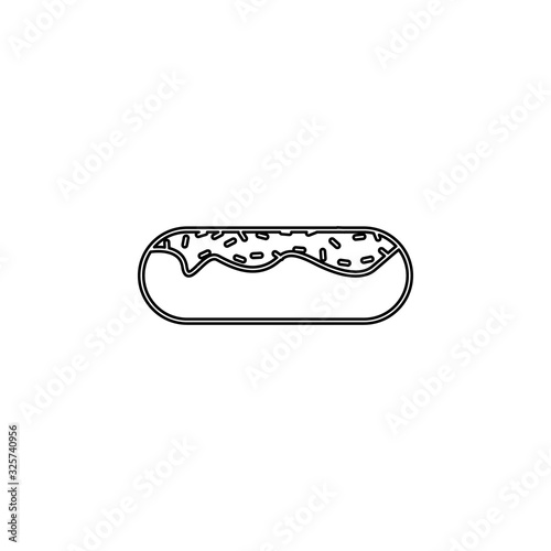 eclair icon. Simple thin line, outline vector of web icons for ui and ux, website or mobile application