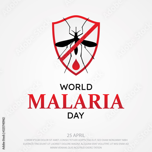 World Malaria Day vector background letter for element design on the white background