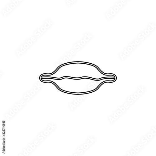 biscuit icon. Simple thin line, outline vector of web icons for ui and ux, website or mobile application
