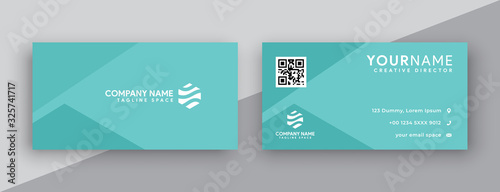 green tosca business card designs . modern, clean and simple business card template