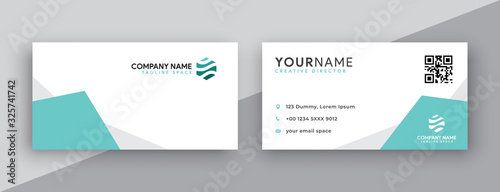 green tosca business card designs . modern, clean and simple business card template