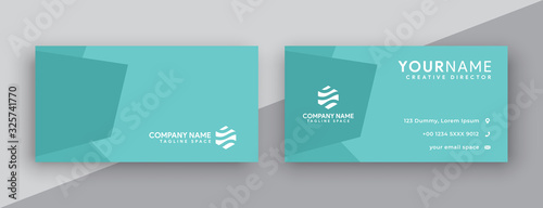 green tosca business card designs . modern, clean and simple business card template