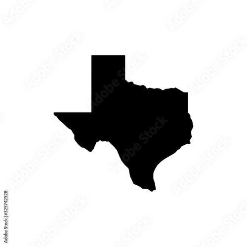 Texas map icon isolated on white background. Texas map icon. Texas symbol.