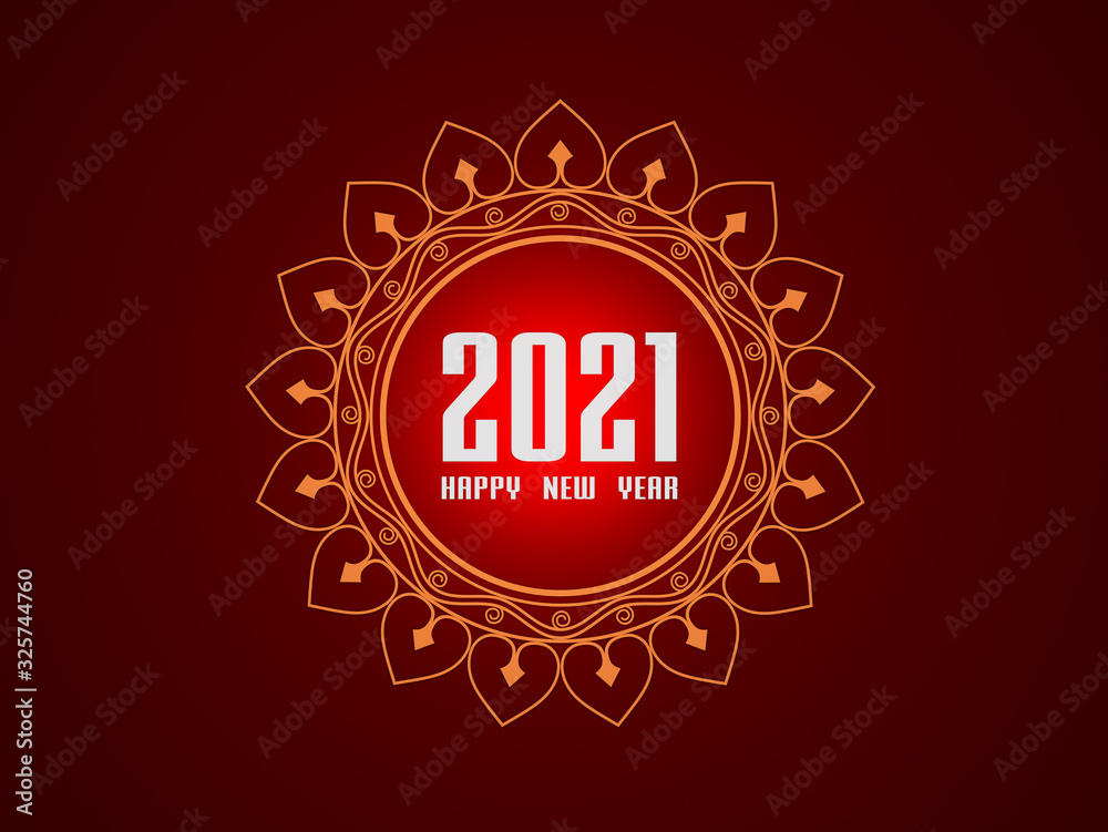 Fototapeta premium New Year 2021 Creative Design Concept - 3D Rendered Image 