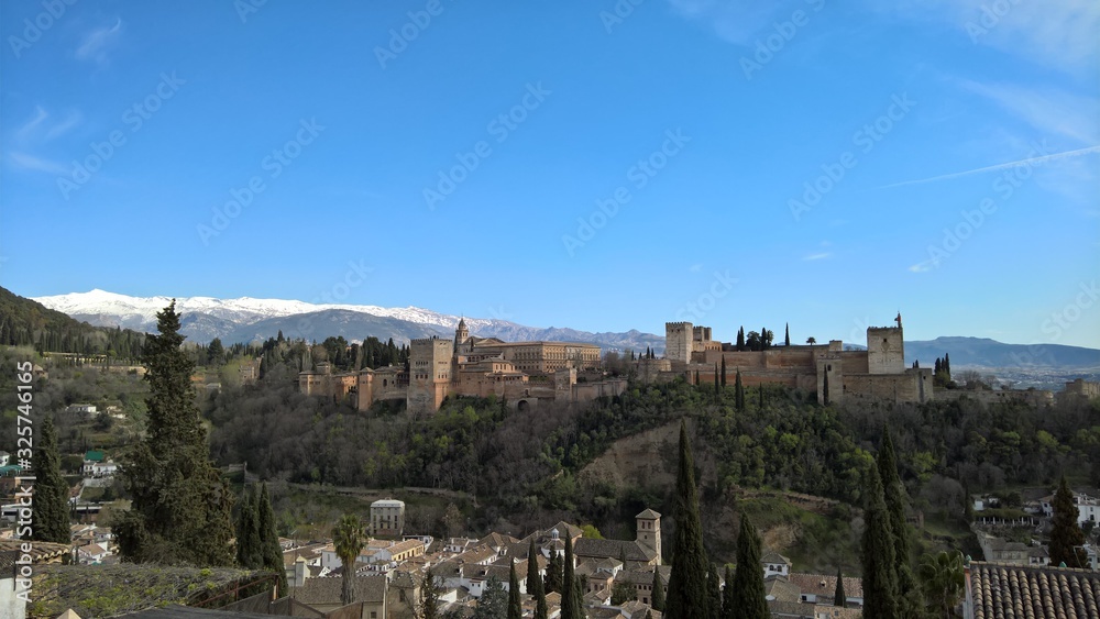 Vistas fabulosas de la Alhambra de Granada