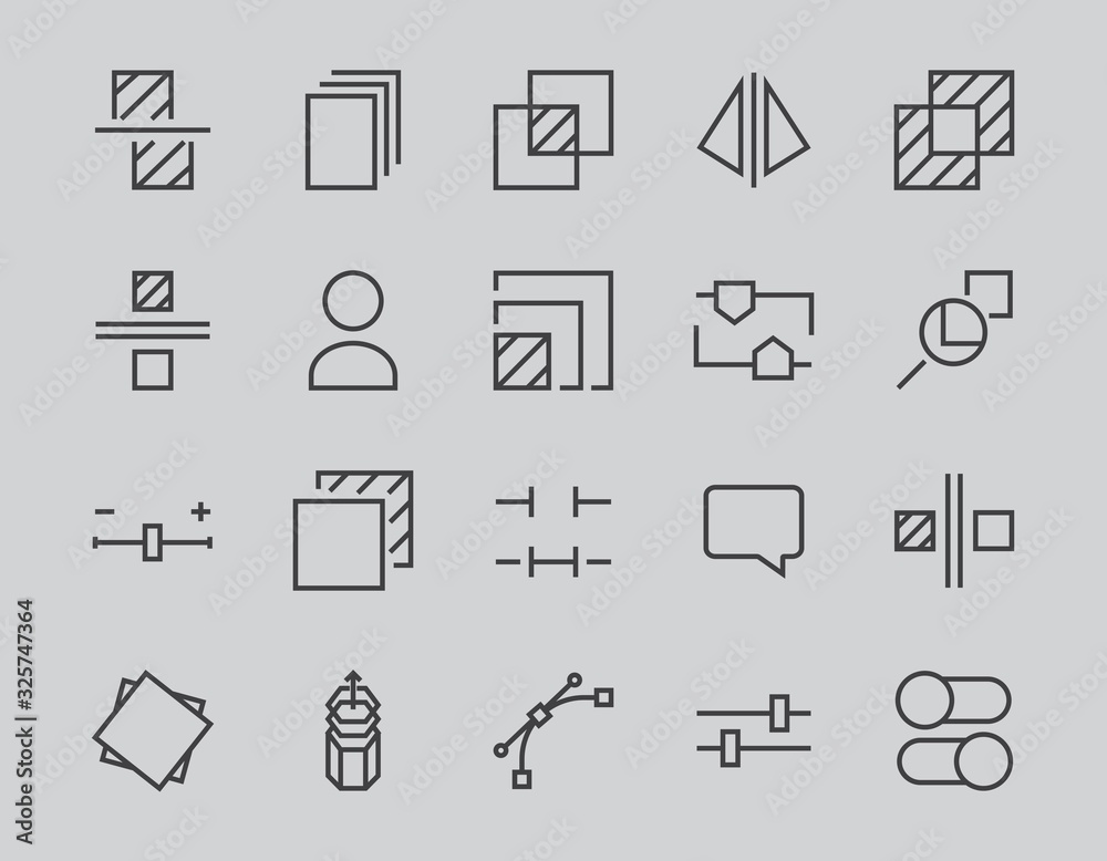 A simple set of image editing related vector line icons. Contains icons such as crop, copy, scale, rotate and more. Editable stroke. 48x48 Pixel Perfect. On white background