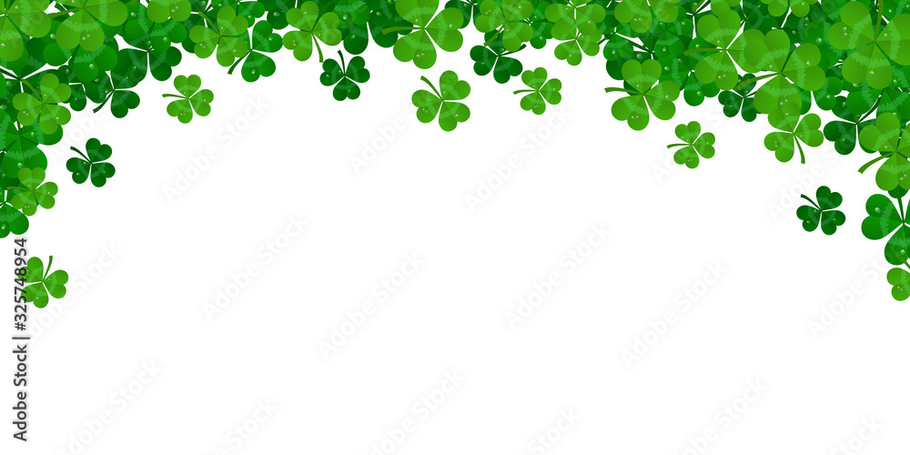 Saint Patrick's day vector frame with green shamrock Saint Patrick's day vector frame with green shamrock