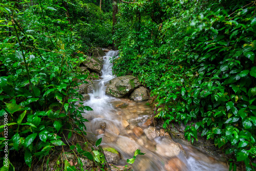 PiTuGro waterfall is often called the Heart shaped waterfalls Umphang,Thailand
