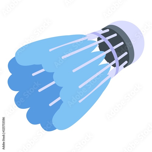 Badminton shuttlecock icon. Isometric of badminton shuttlecock vector icon for web design isolated on white background