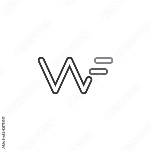 WF letter logo design vector
