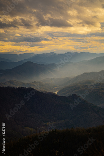 Sunset on the Appalachian Mountains