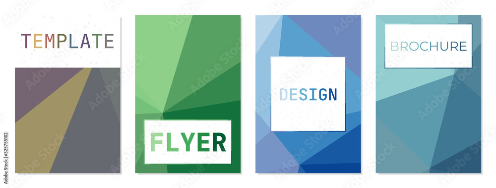 Beatuiful cover templates set. Can be used as cover, banner, flyer, poster, business card, brochure. Captivating geometric background collection. Superb vector illustration.