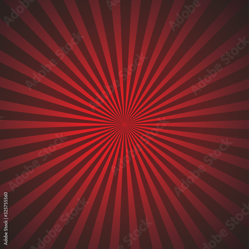 Vector Stock illustration. Red sunbeam splash background