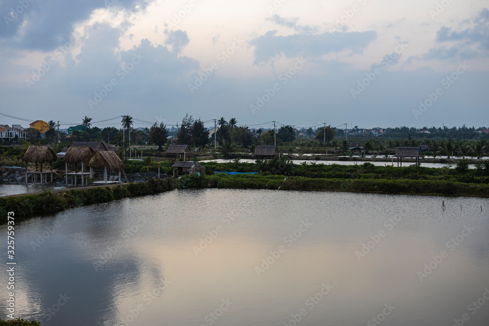 landscape with a river near Hoi An, Vietnam in the fishing area landscape with a river near Hoi An, Vietnam in the fishing area