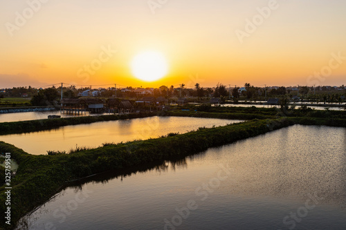 landscape with a river near Hoi An, Vietnam in the fishing area