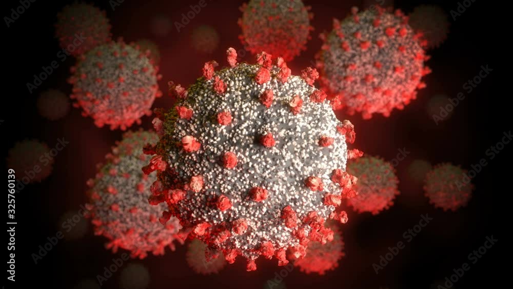 Realistic 3D footage of the severe acute respiratory syndrome coronavirus 2 (SARS-CoV-2) formerly known as 2019-nCoV