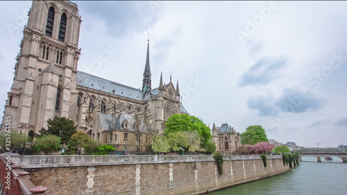 Notre Dame de Paris timelapse , France