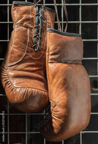 Boxing Gloves Hanging Up