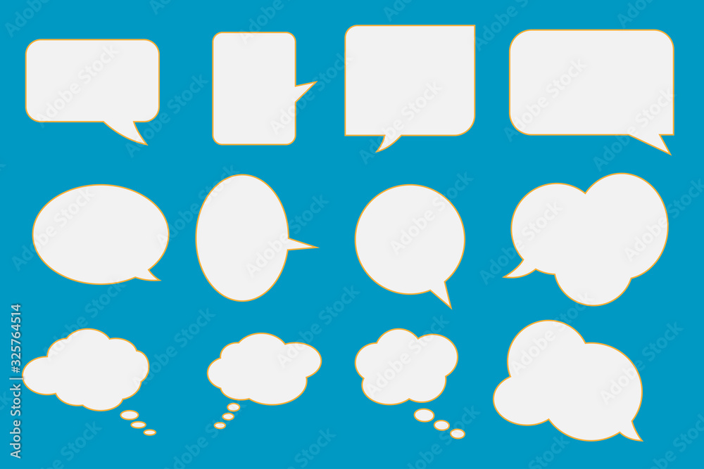 Vector set of speech bubbles. Blank empty speech bubbles Vector set of speech bubbles. Blank empty speech bubbles