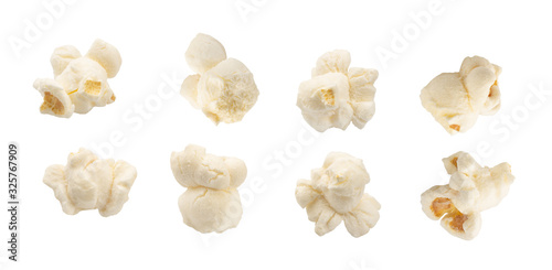 Foto popcorn set isolated on white