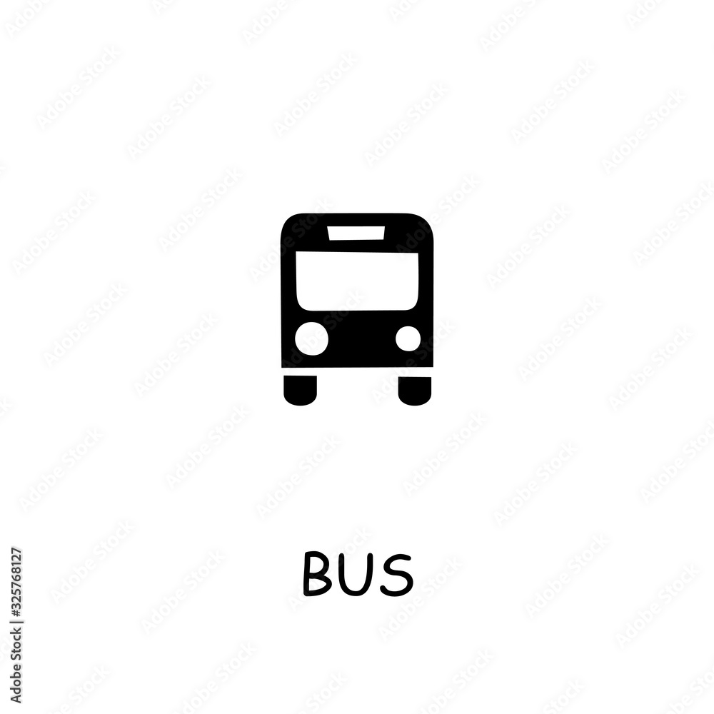 Bus flat vector icon