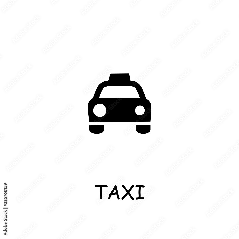 Taxi flat vector icon