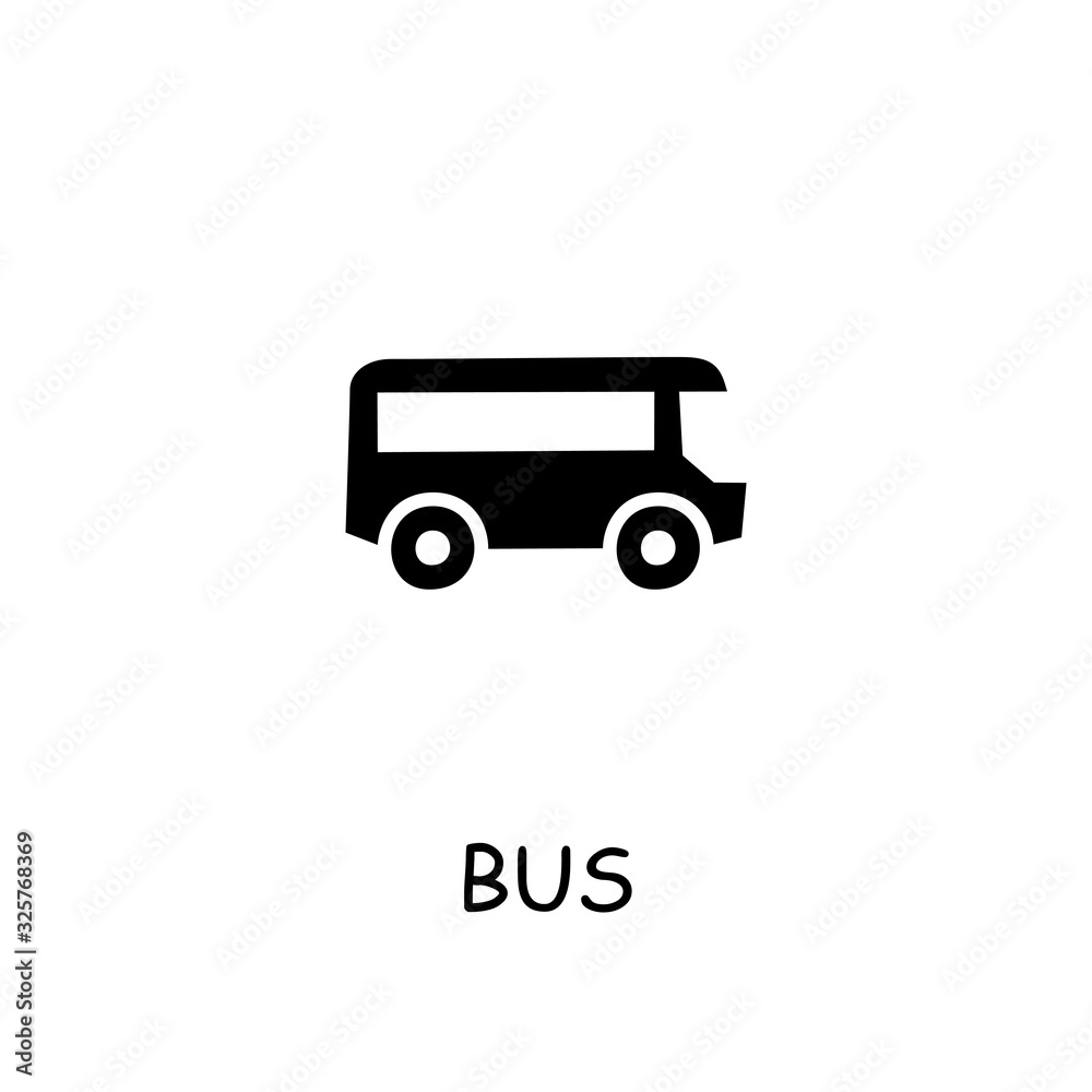 Bus flat vector icon Bus flat vector icon