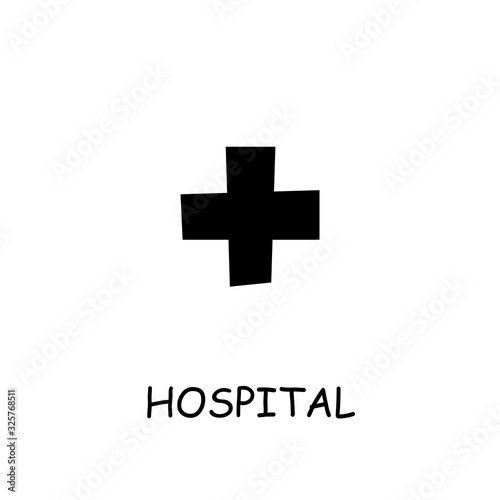 Hospital flat vector icon