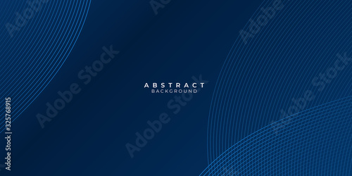Abstract blue background with wave water circle spiral light texture. Vector illustration for presentation design with modern futuristic corporate and technology concept