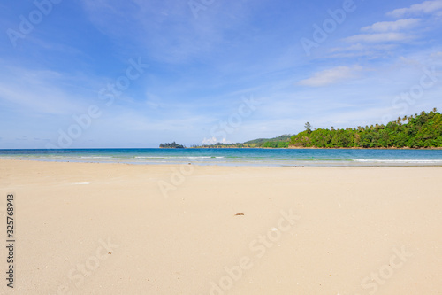 Sunny day at beautiful beach in Borneo