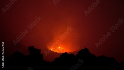 Mount Nyiragongo one of the world's most beautiful and active volcanoes, Africa