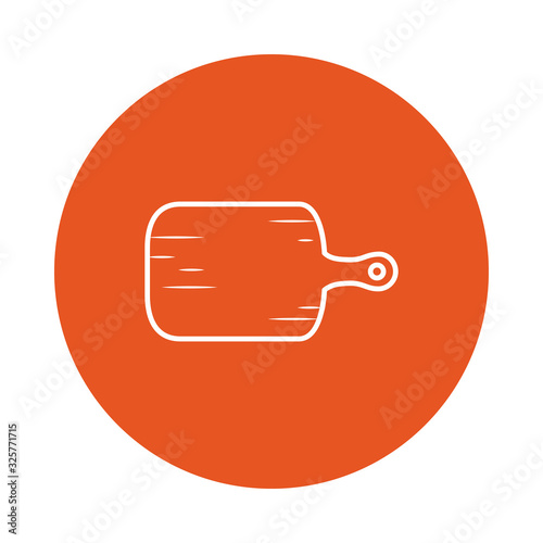 Isolated cutting board block style icon vector design