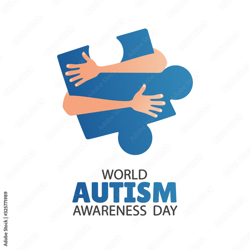 Vector illustration of World autism awareness day. Puzzle as a symbol of autism