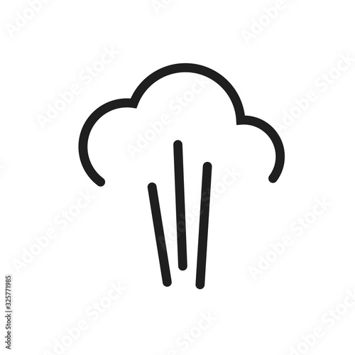 Comic explosion or air puff pressure smoke vector line outline art cartoon illustration, steam or vapor fume blast symbol isolated image