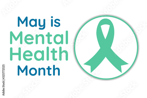 May is Mental Health Awareness Month. Holiday concept. Template for background, banner, card, poster with text inscription. Vector EPS10 illustration.
