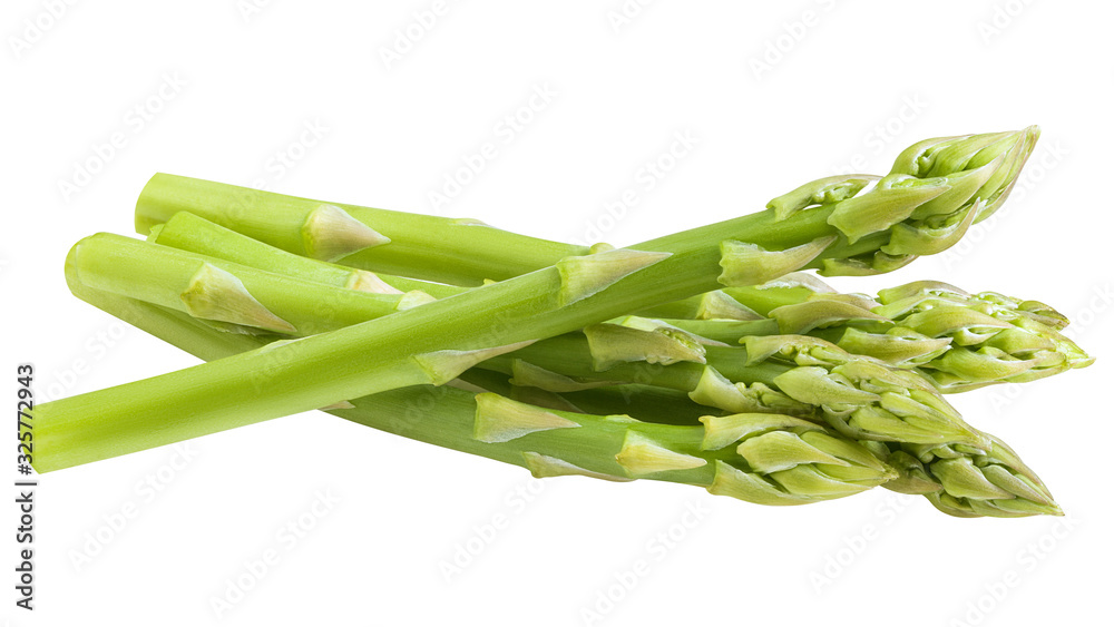 asparagus isolated on white background, clipping path, full depth of field - obrazy, fototapety, plakaty 