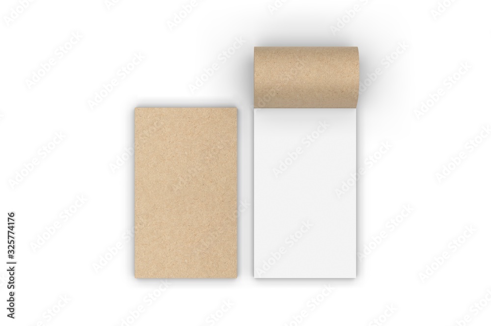Blank note pad template, 3d render illustration. Blank note pad template, 3d render illustration.