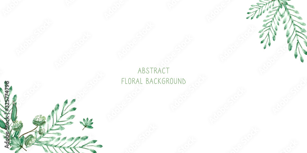 Abstract floral watercolor background 