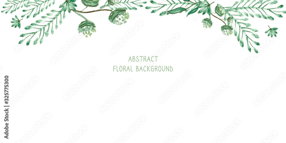 Abstract floral watercolor background 