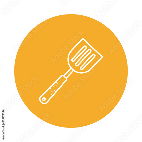 Isolated spatula block style icon vector design