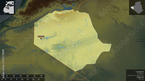 Tindouf, Algeria - composition. Relief photo