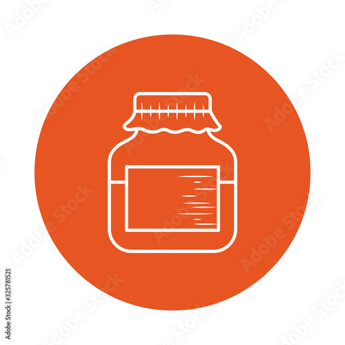 Isolated jar block style icon vector design